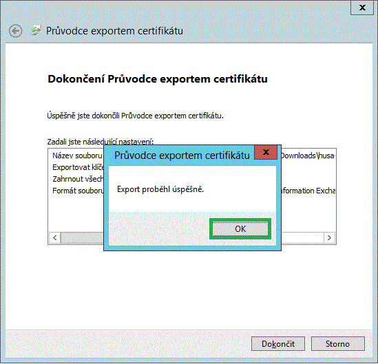 Export - rekapitulace a dokončení